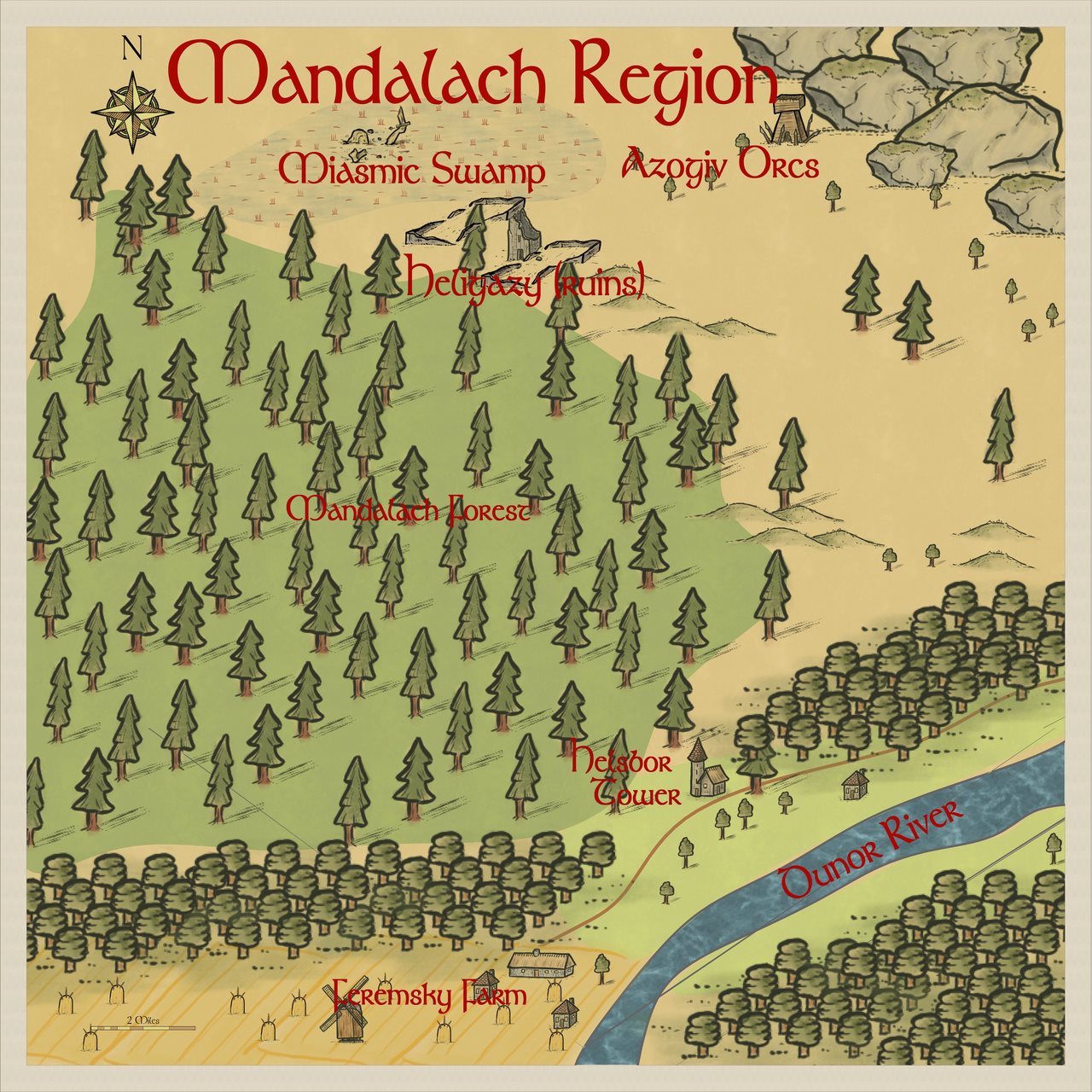 Nibirum Map: mandalach region by Quenten Walker